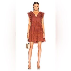 Sea New York Sofie Terracotta Mini Dress